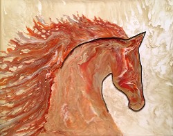 Autumn Chestnut, acrylics, 16x20, 2017 (click to enlarge) Autumn Chestnut, acrylics, 16x20, 2017