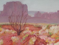 Monument Valley, Oil on Canvas, 12x36