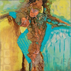 "Copper I" - acrylic mixed media - 12" x 12" x 2" - wood panel "Copper I" - acrylic mixed media - 12" x 12" x 2" - wood panel
