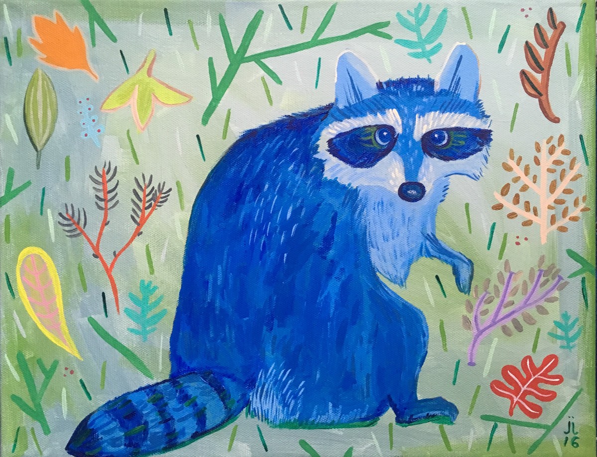 "Blue Raccoon" by June Jewell