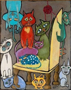 "Cat Soiree" by Nancy Kfoury "Cat Soiree" by Nancy Kfoury