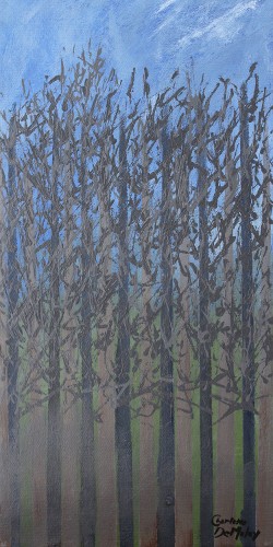 Winter II, acrylic, 6"x12", Seasonal Trees Series