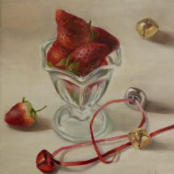 "Joy" oil on wood panel, 8 x 8 inches