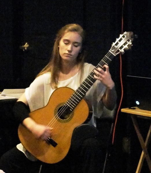Instrumental Music award winner Allison Lane on guitar at the Awards Showcase