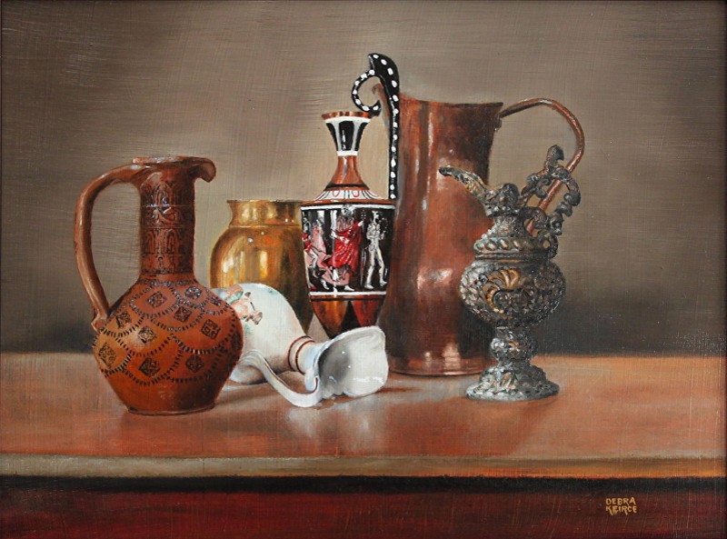 "Urniture" - oil - 12" x 16" - by Debra Keirce