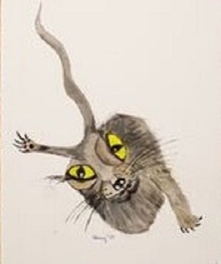 "Gray Cat" by Nancy Kfoury "Gray Cat" by Nancy Kfoury