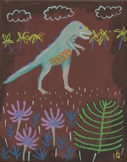 "T-Rex" - 2016 - 8"x10" - acrylic on canvas "T-Rex" - 2016 - 8"x10" - acrylic on canvas