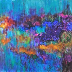 Blue Lagoon, 36" x 36", Acrylic (click to enlarge) Blue Lagoon, 36" x 36", Acrylic