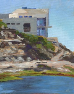On the Edge - 12 x 20" acrylic - 2018 (click to enlarge) On the Edge - 12 x 20" acrylic - 2018