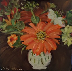 Fabbioli Flowers 2 - 6"x 6" - Oil