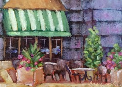 Meet Me at the Cafe - 5"x 7" - Oil