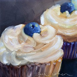 Blueberry Vanilla - 6"x 6" - Oil (click to enlarge) Blueberry Vanilla - 6"x 6" - Oil