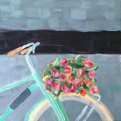 Flower Delivery - 6"x 6" - Acrylic (click to enlarge) Flower Delivery - 6"x 6" - Acrylic