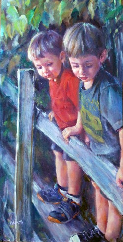 "Babes in the Woods", Oil on Canvas, 20" X 30" (click to enlarge) "Babes in the Woods", Oil on Canvas, 20" X 30"