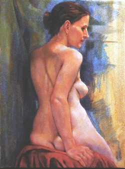"The Model", Oil on Canvas, 20" X 24" (click to enlarge) "The Model", Oil on Canvas, 20" X 24"
