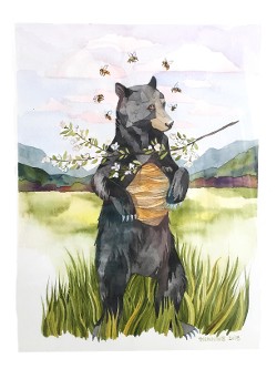 "The Bear" - Watercolor on Paper 9x12" "The Bear" - Watercolor on Paper 9x12"