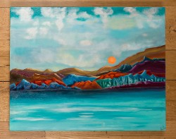 "Sunrise", oil on canvas, 24x30" 2017 (click to enlarge) "Sunrise", oil on canvas, 24x30" 2017