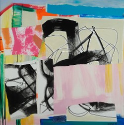 Construction, Acrylic/Mixed, 30" X 30", 2016, $700.00 (click to enlarge) Construction, Acrylic/Mixed, 30" X 30", 2016, $700.00