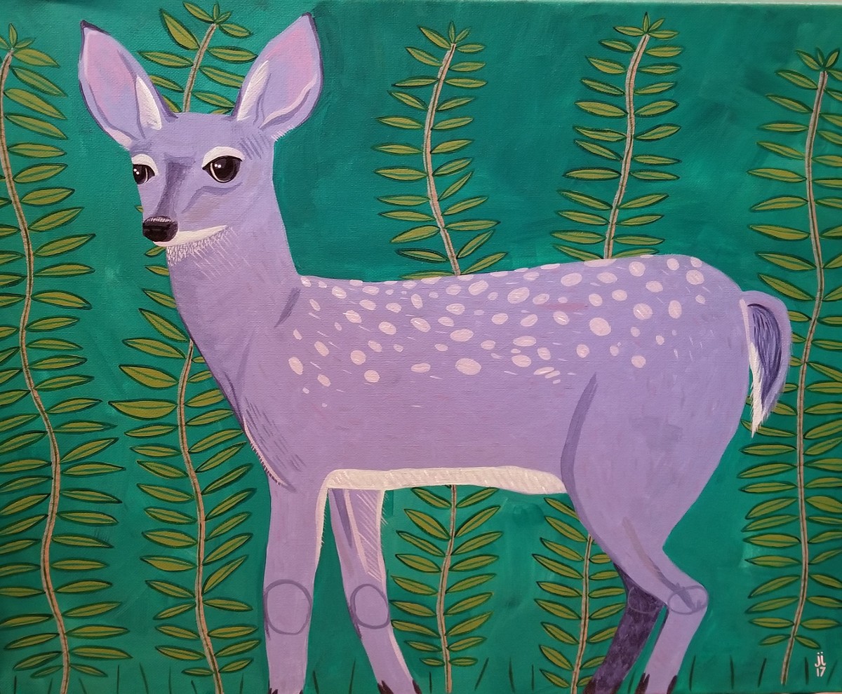 Periwinkle Deer by June Jewell