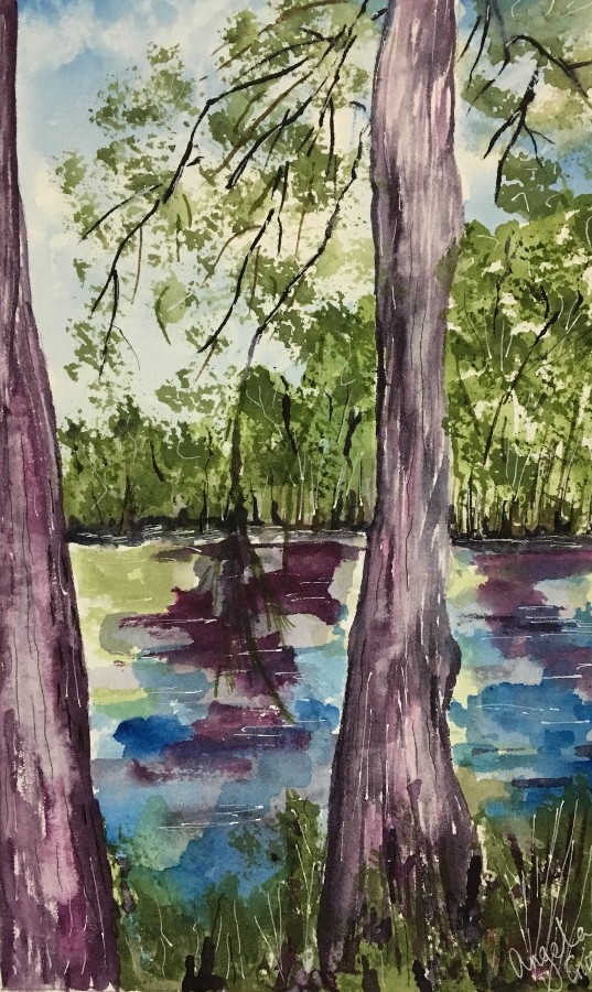 "Pond at Magnolia Plantation" by Angela Giraldi