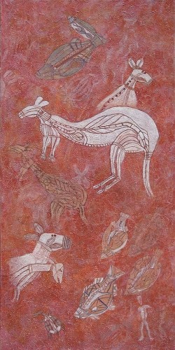 Rock n Roo, after Australia Rock Art X-Ray paintings of Arnhem Land by CarolLyn Simpson Rock n Roo, after Australia Rock Art X-Ray paintings of Arnhem Land by CarolLyn Simpson
