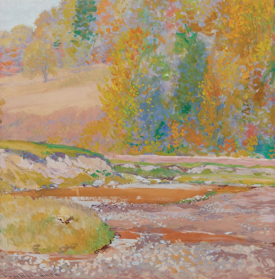 August Afternoon, Tempera on Board,Â 1916, by American artist Frank Hans Johnston