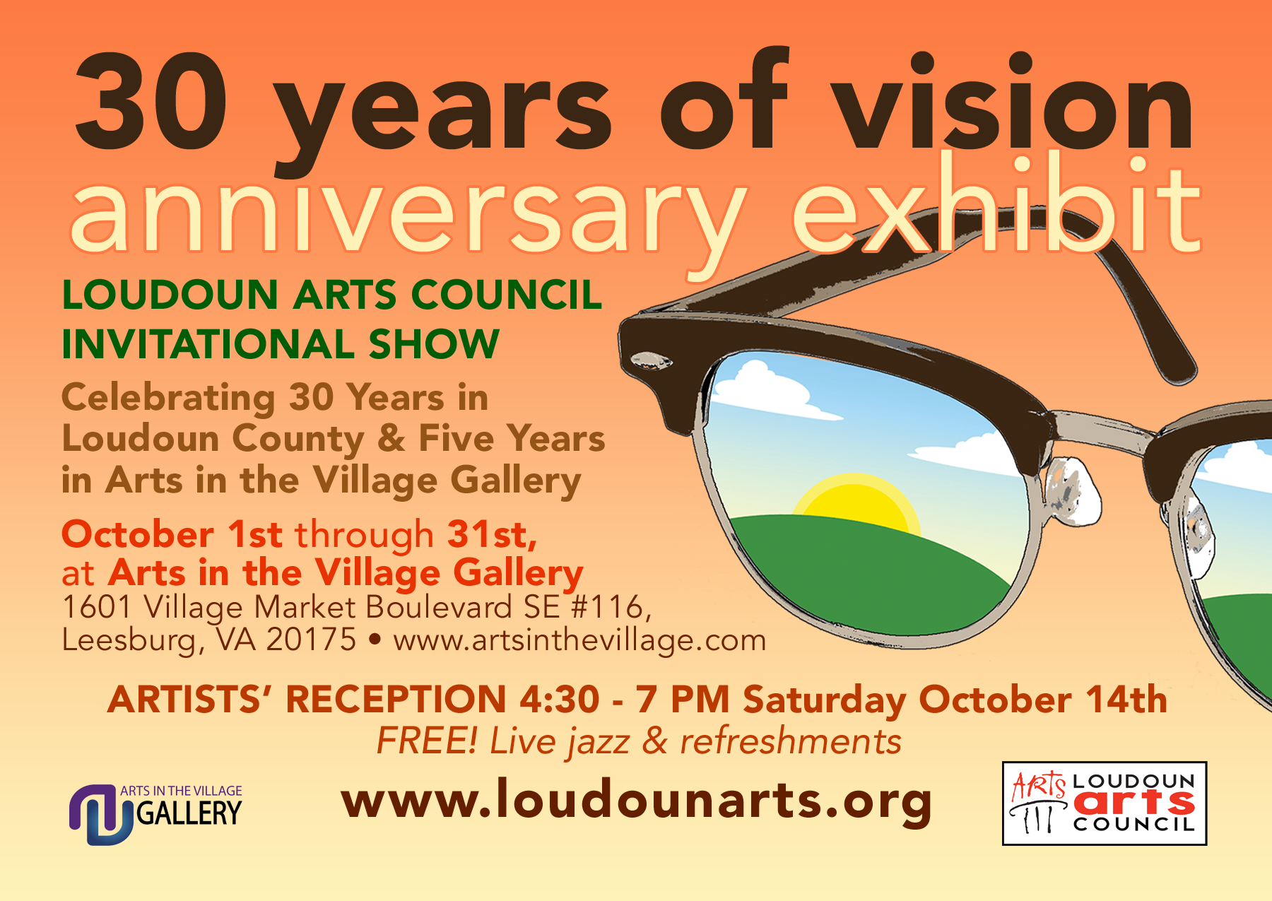 The Loudoun Arts Council celebrates 30 years of supporting local artists and arts organizations with a comprehensive exhibit through the month of October 2017