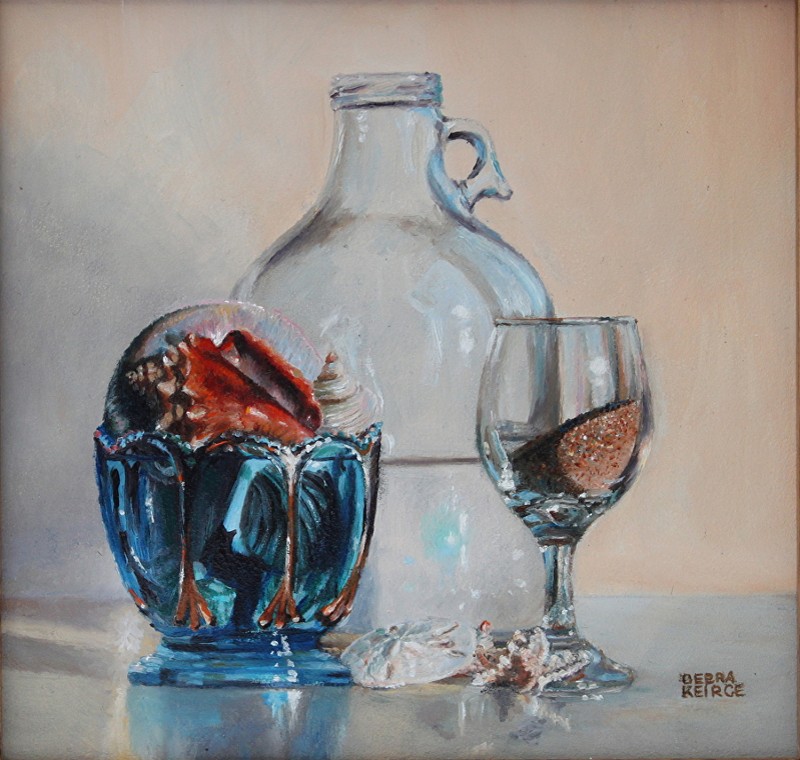 "Vacation Ingredients" - oil - 5" x 5" - by Debra Keirce