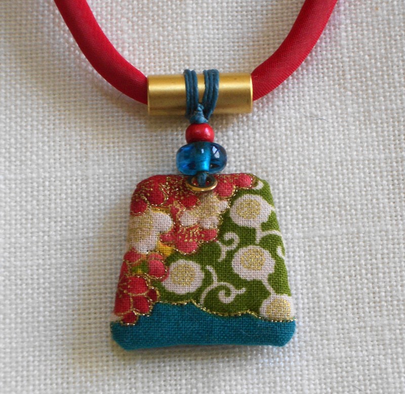 Asian Flower Pendant by Mary Kenesson